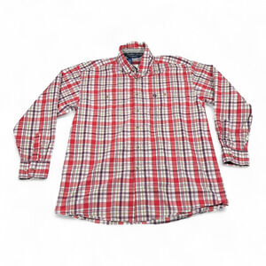 Wrangler George Strait Shirt Adult EXTRA LARGE Red Plaid Western Cowboy Music